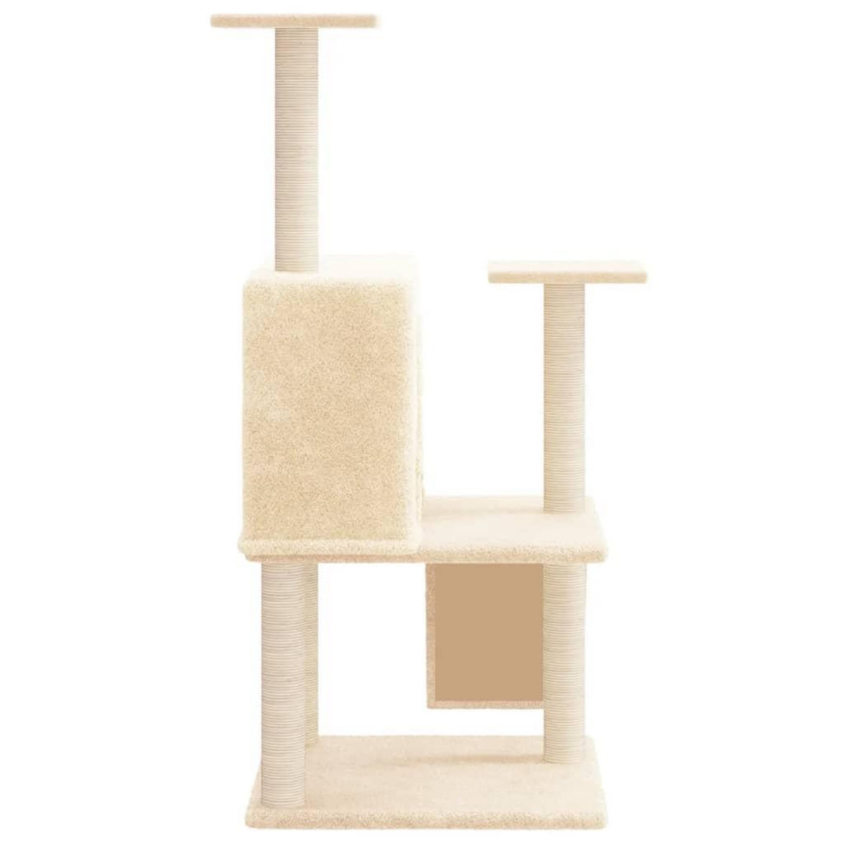 VIDAXL Arbre a chat avec griffoirs en sisal Creme 109 cm