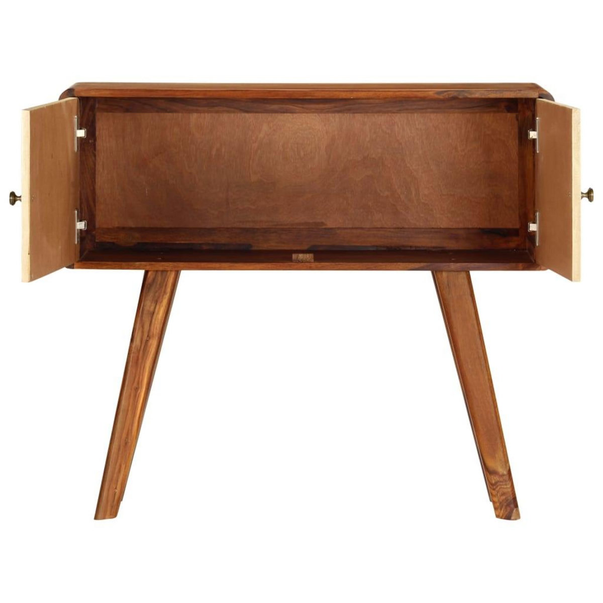 VIDAXL Buffet Bois de Sesham solide Imprime dore 90x30x77 cm