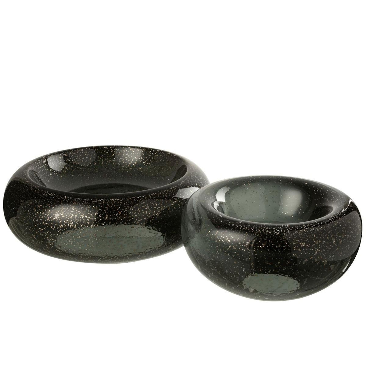 Paris Prix Coupelle Déco en Verre  Carol  26cm Noir