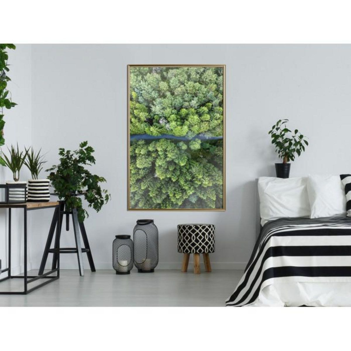 Paris Prix Affiche Murale Encadrée  Forest from a Bird's Eye View