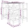 Voir la diapositive 6 : VIDAXL Ensemble de bar de jardin 5 pcs bois de pin massif