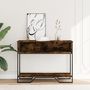 Voir la diapositive 3 : VIDAXL Table console chene fume 100x35x74,5 cm bois d'ingenierie