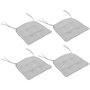 Voir la diapositive 1 : OUTSUNNY Lot de 4 coussins de chaises de jardin polyester gris clair