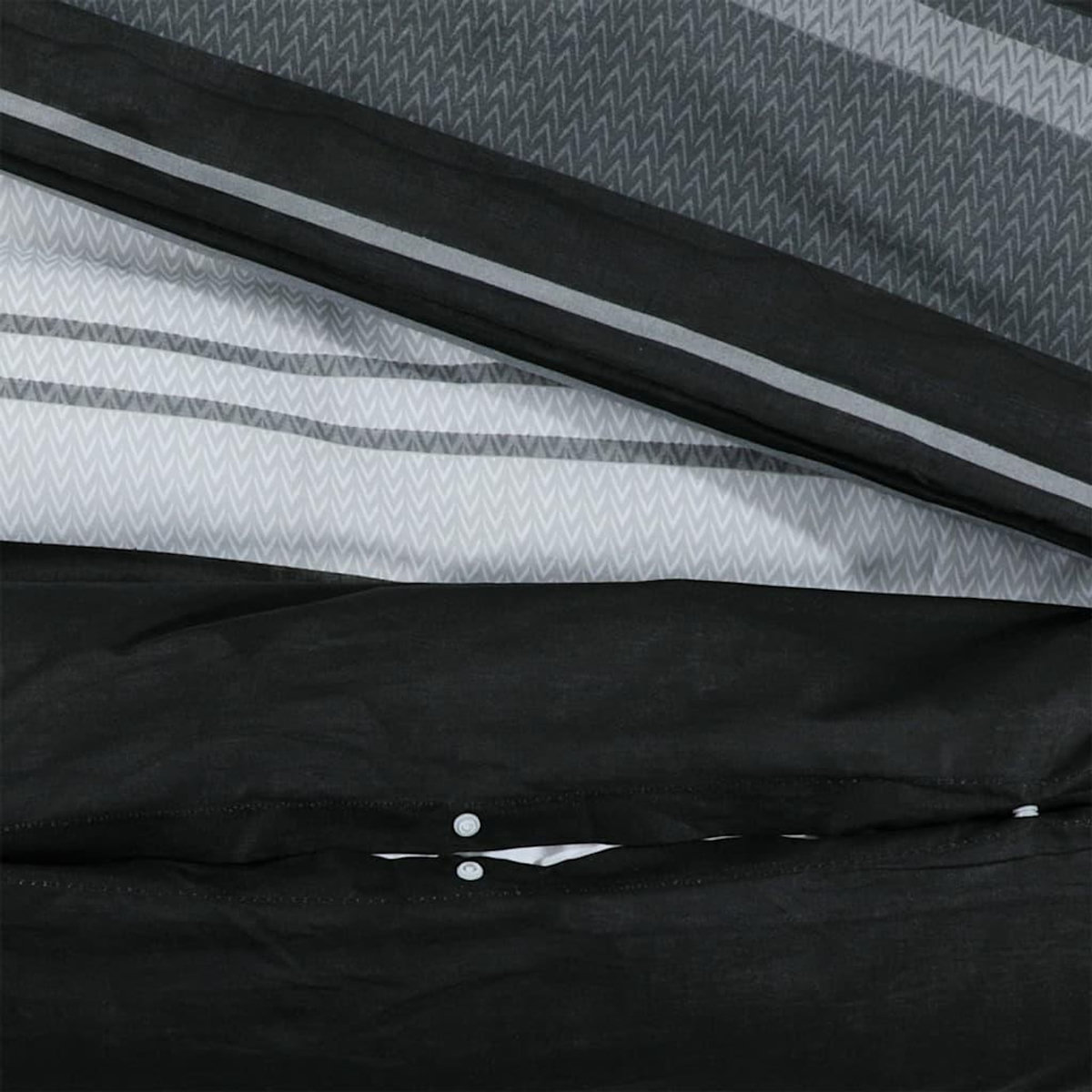 VIDAXL Ensemble de housse de couette noir et blanc 135x200 cm Coton