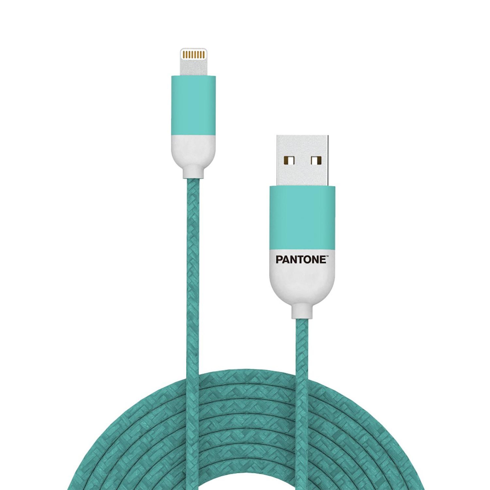 Voir la diapositive 2 : CELLY Pantone LCS001 5L LIGHTNING CABLE 1,5 MT CYAN Cyan