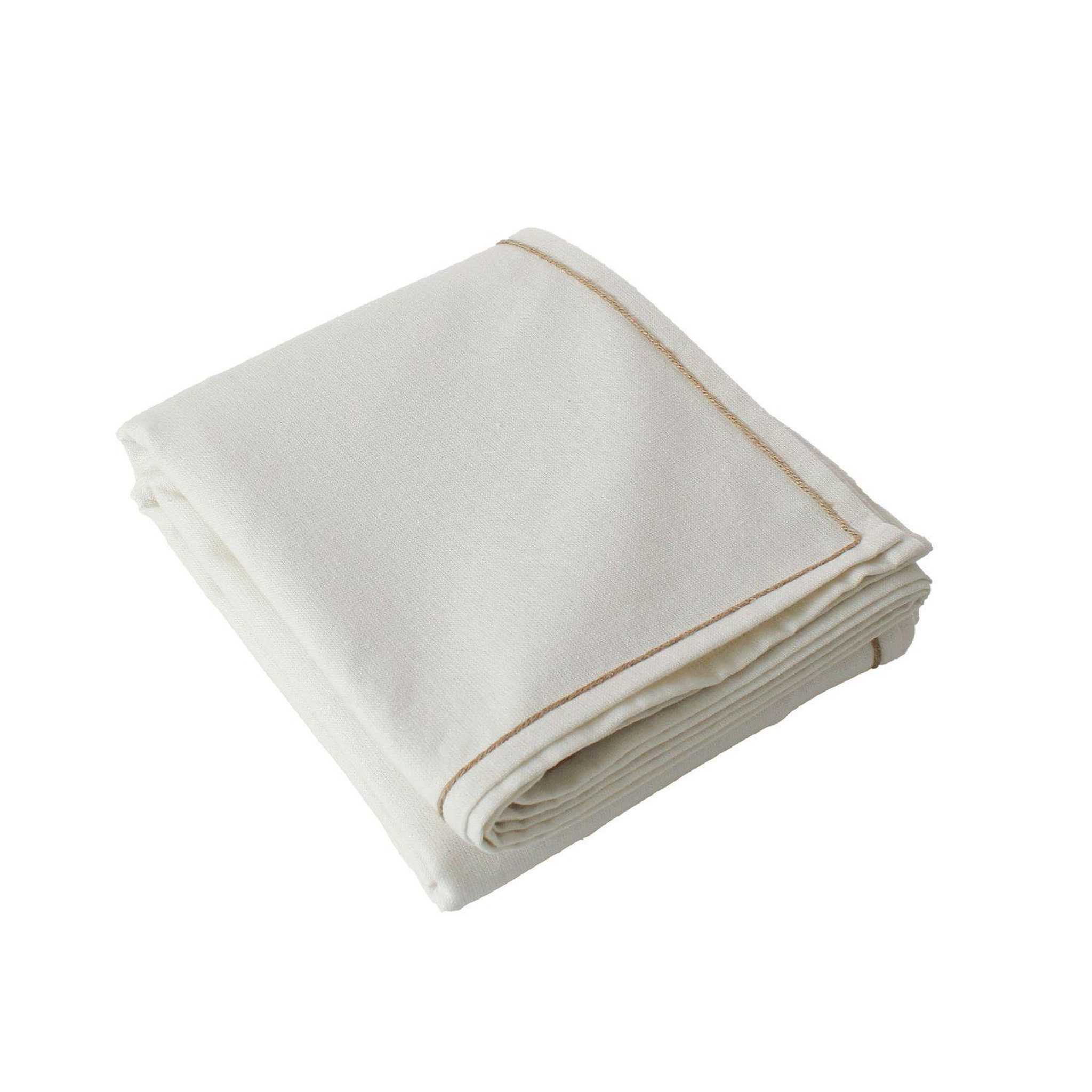 Voir la diapositive 1 : TOILINUX Nappe rectangulaire avec bordure jute LINA