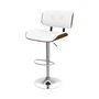 Voir la diapositive 1 : Rendez vous déco Chaise de bar réglable 65/86 cm en cuir synthétique noir - Melchior