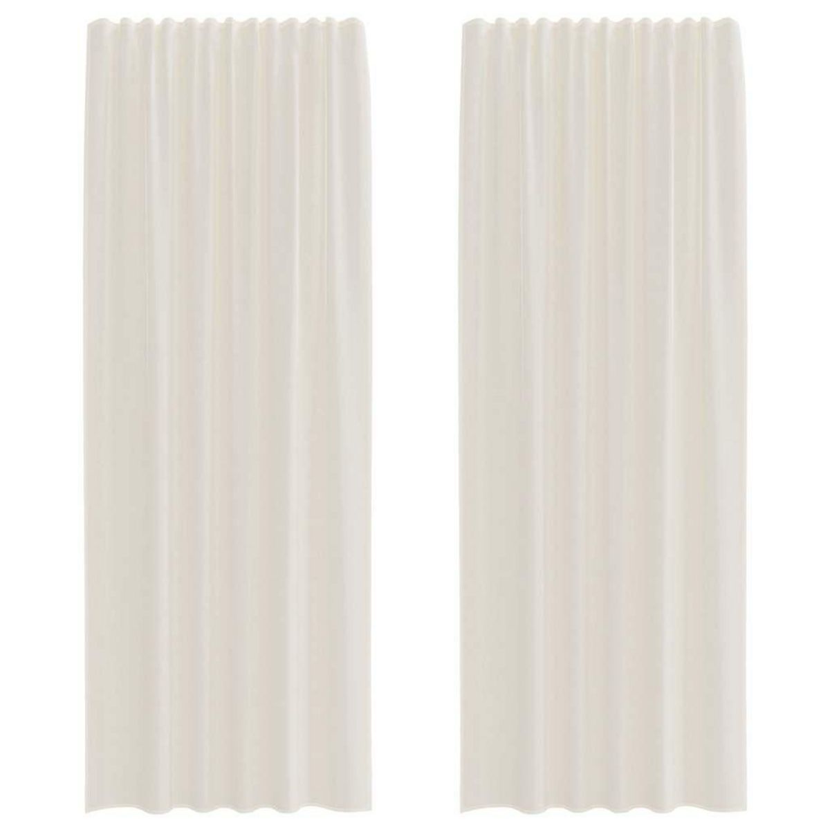 VIDAXL Rideaux en voile avec passants 2 pcs creme