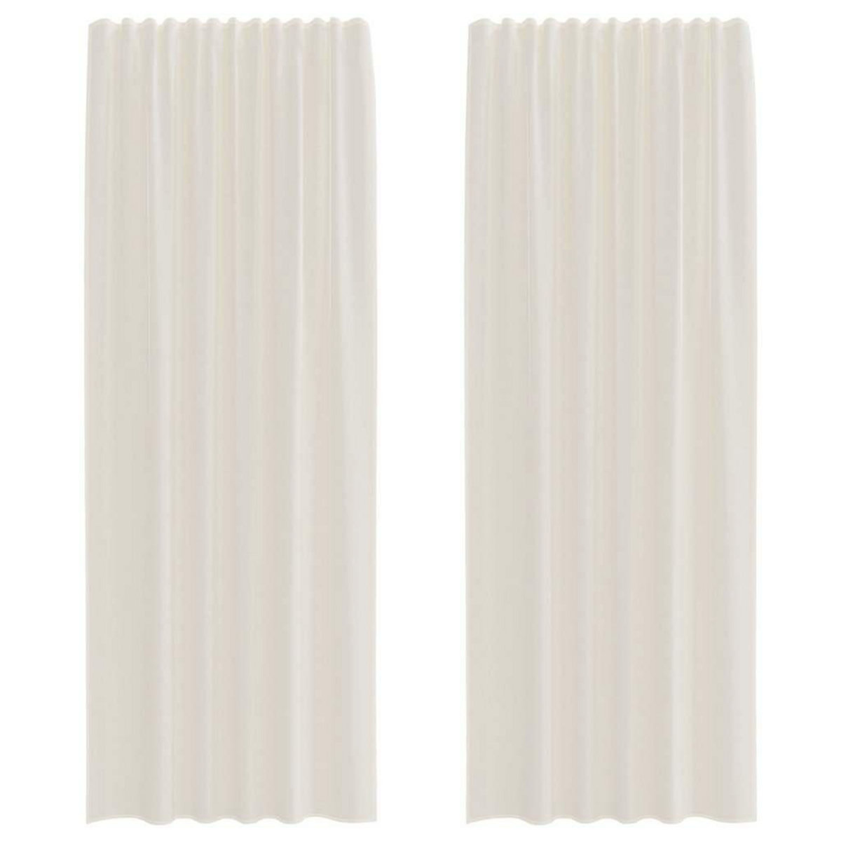 VIDAXL Rideaux en voile avec passants 2 pcs creme