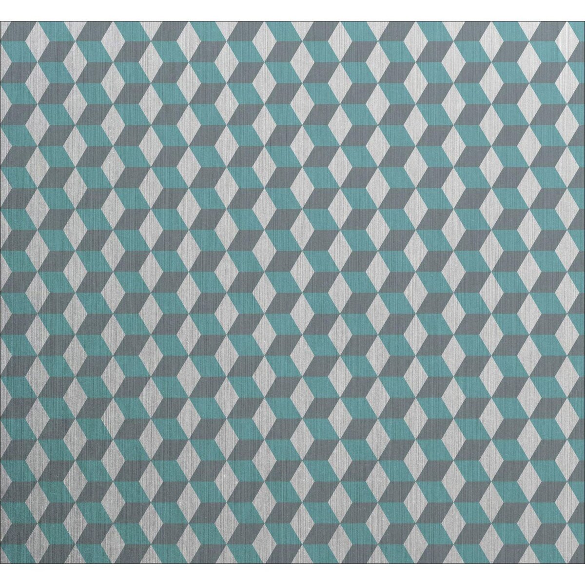 HABITABLE Crédence adhésive en alu Cube - L. 70 x l. 60 cm - Gris