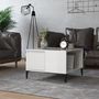 Voir la diapositive 1 : VIDAXL Table basse blanc brillant 55x55x36,5 cm bois d ingénierie