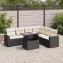 Voir la diapositive 1 : VIDAXL Salon de jardin 7 pcs avec coussins noir resine tressee