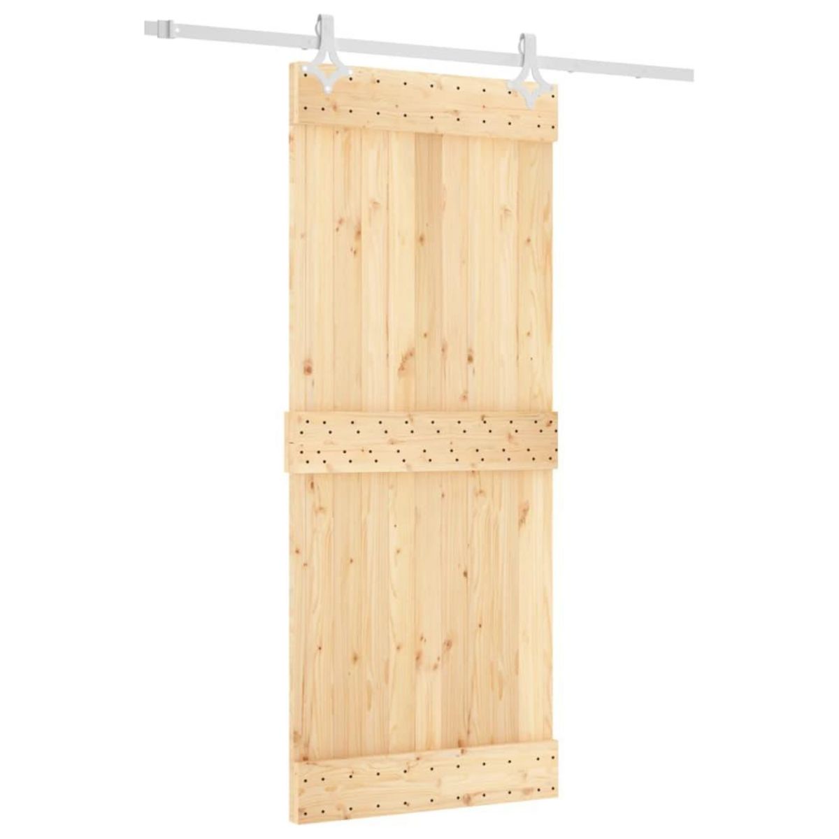 VIDAXL Porte coulissante et kit de quincaillerie 85x210 cm pin massif