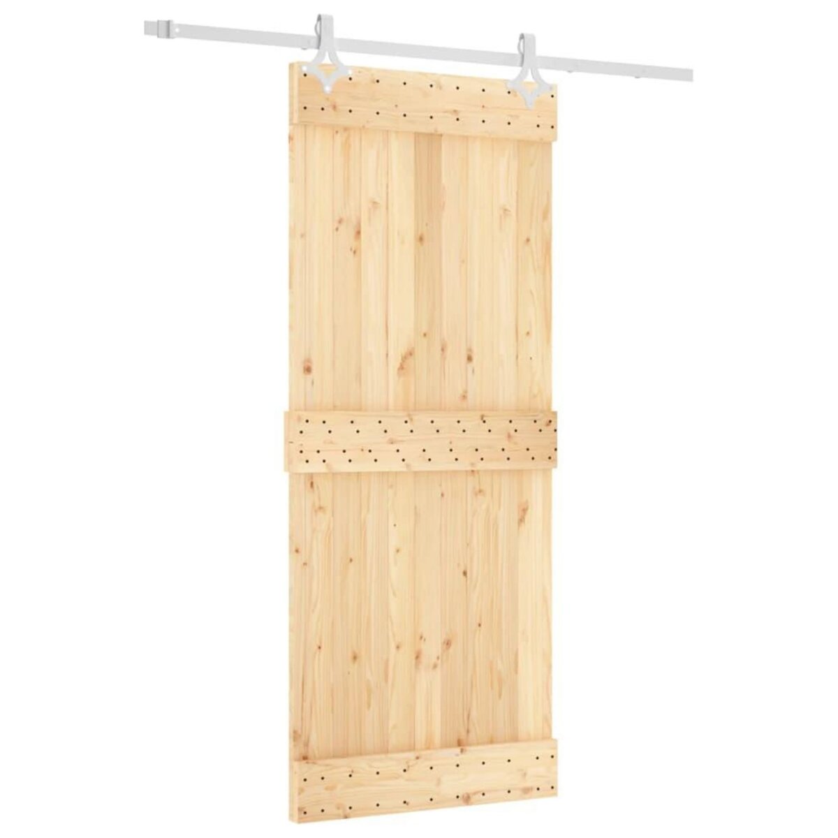 VIDAXL Porte coulissante et kit de quincaillerie 85x210 cm pin massif