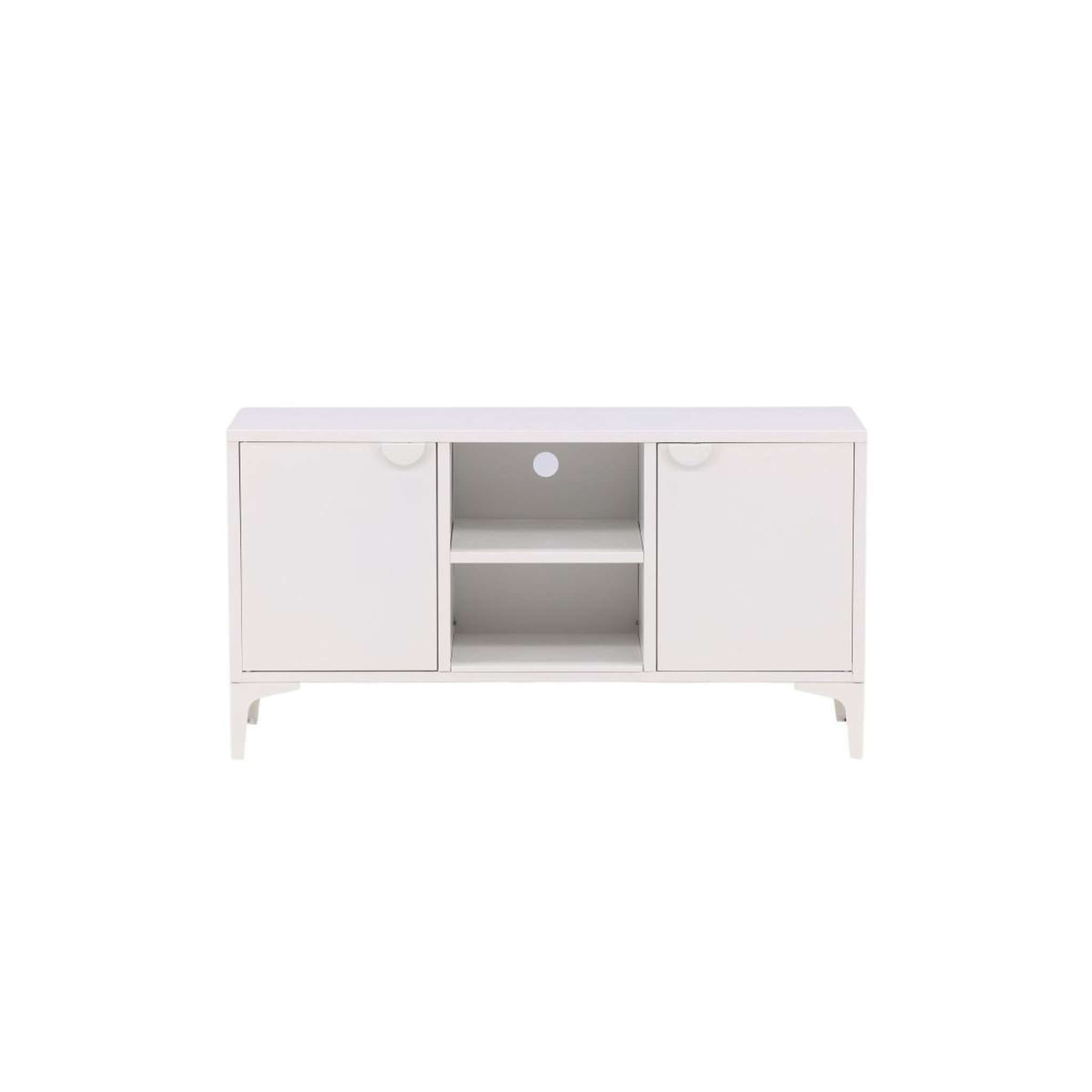 Voir la diapositive 2 : Paris Prix Meuble tv 2 portes  piring  120cm blanc