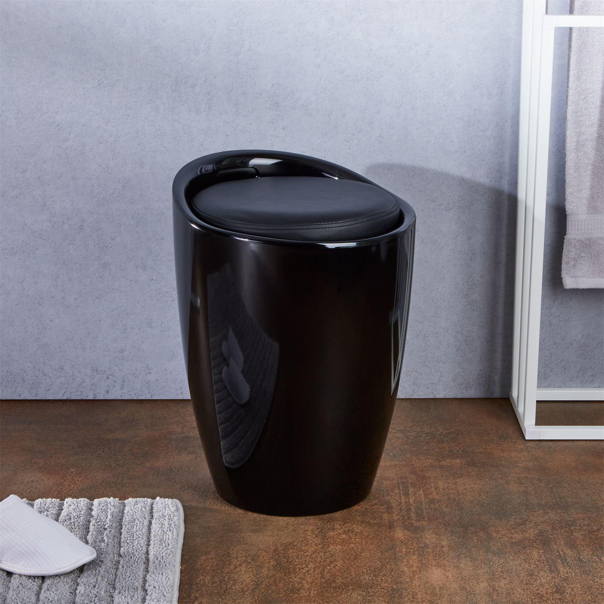 Voir la diapositive 2 : IDIMEX Tabouret coffre de rangement daniel