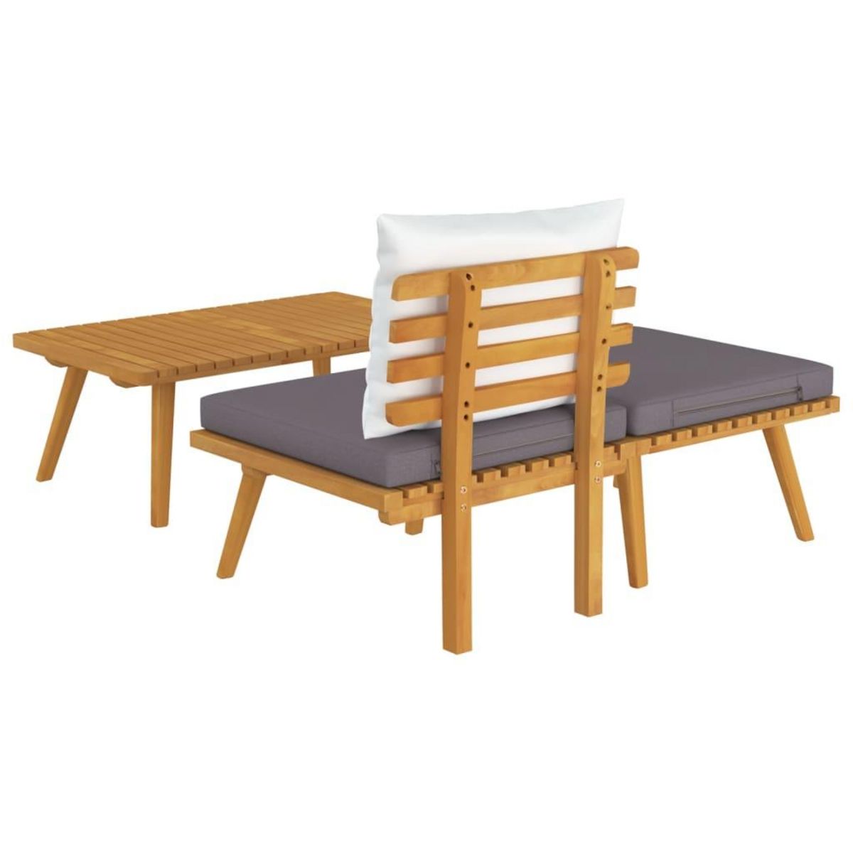 VIDAXL Salon de jardin 3 pcs avec coussins Bois d'acacia massif