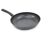 SECRET DE GOURMET Poêle en aluminium - Diam. 28 cm - Revêtement effet Pierre