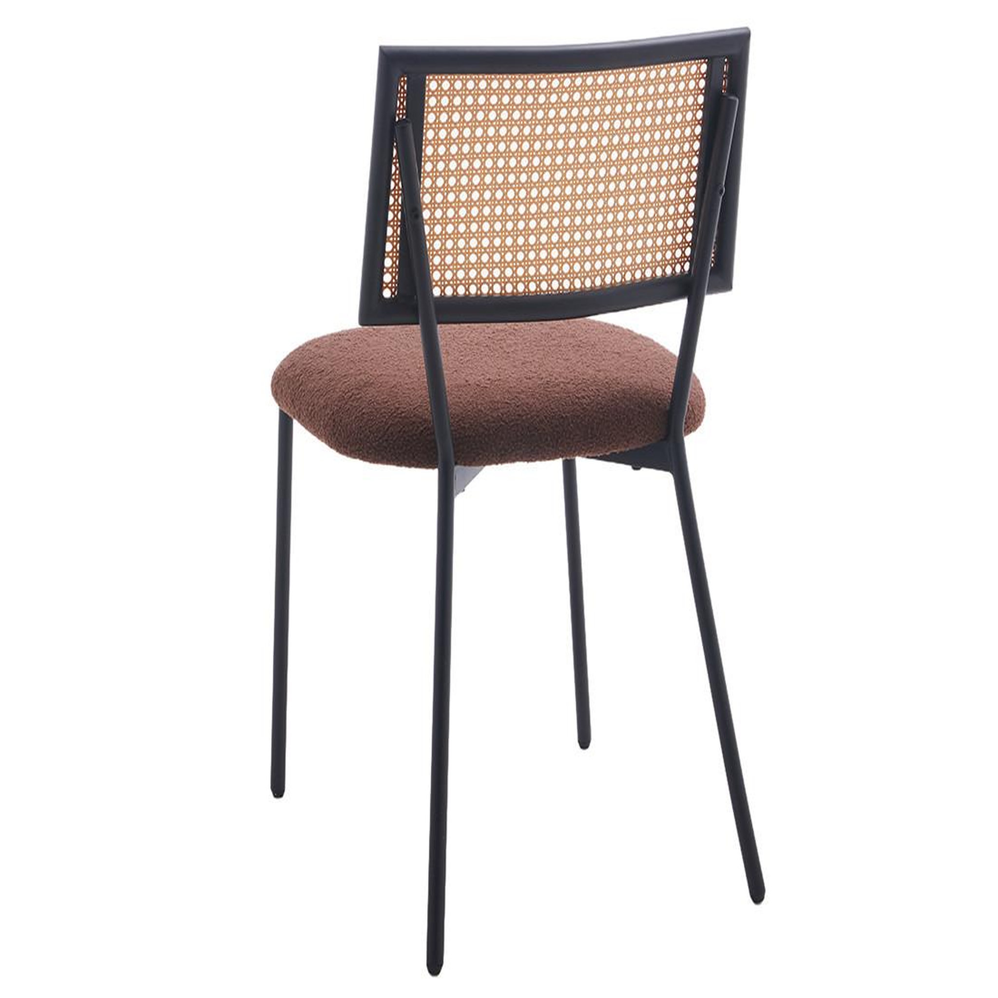 Voir la diapositive 6 : BEST MOBILIER Luciano - lot de 2 chaises cannage - en tissu bouclette