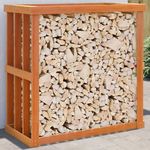 VIDAXL Porte bûches d'extérieur cire marron 109x52x106 cm bois pin