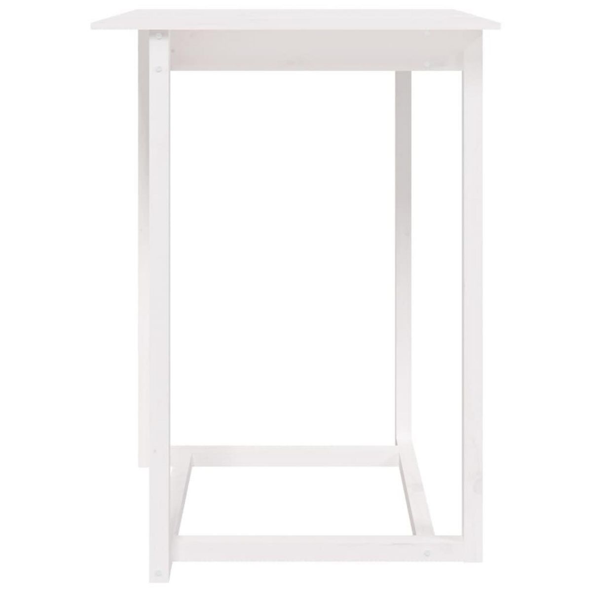 VIDAXL Table de bar Blanc 80x80x110 cm Bois massif de pin