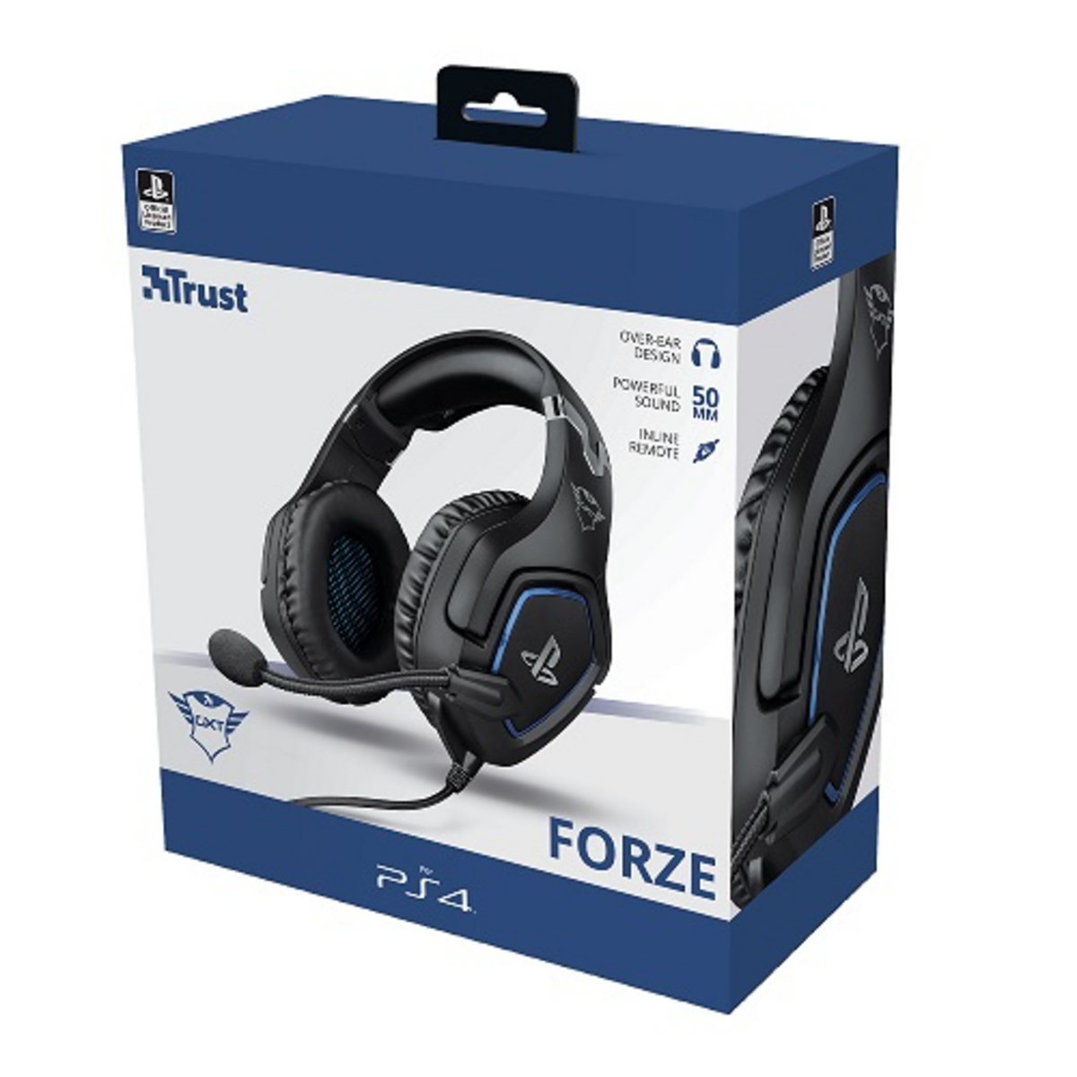 TRUST Casque - Micro Forze Black Officiel Compatible PS5 / PS4 / Switch / Xbox 