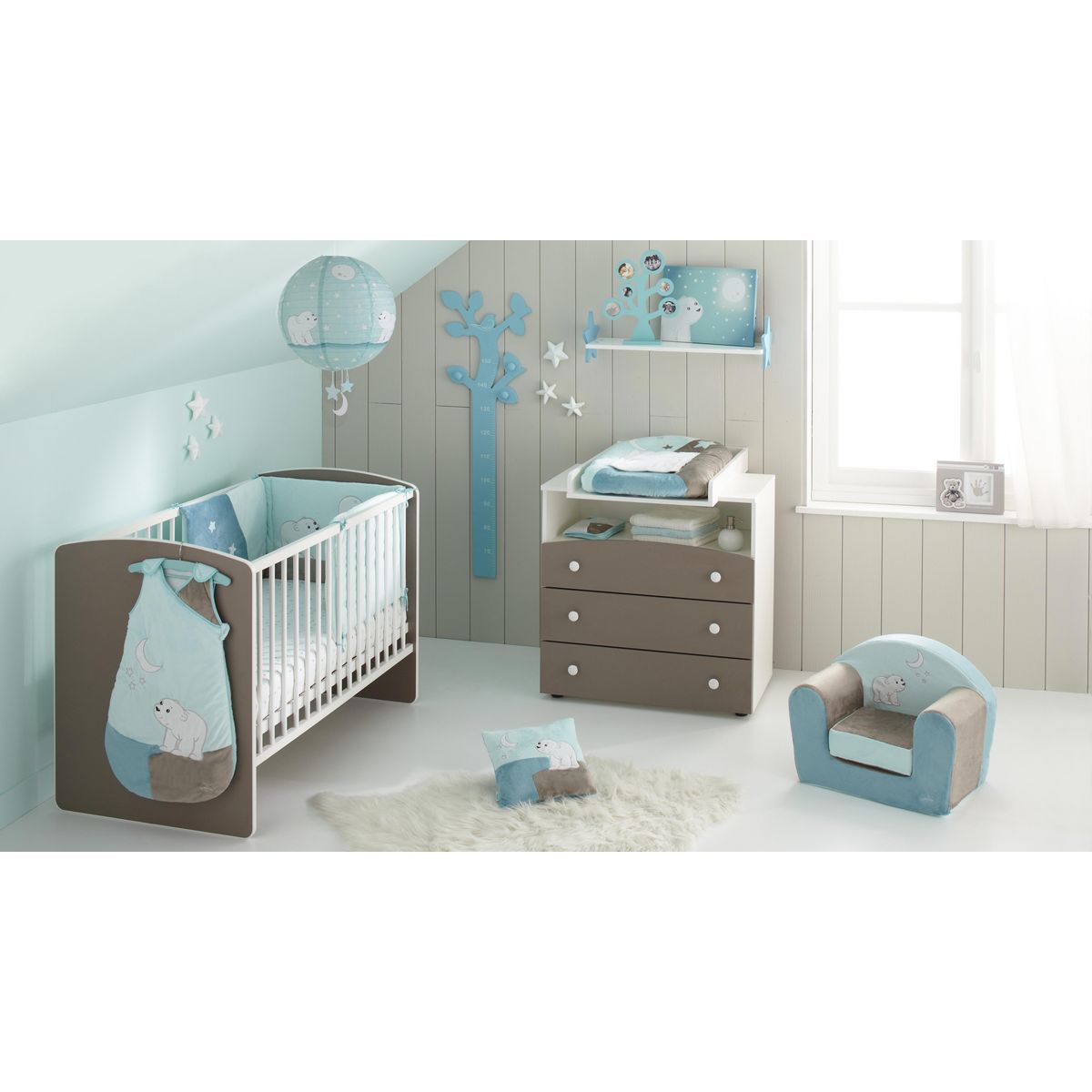 Domiva Gigoteuse en velours Flocon l'Ourson