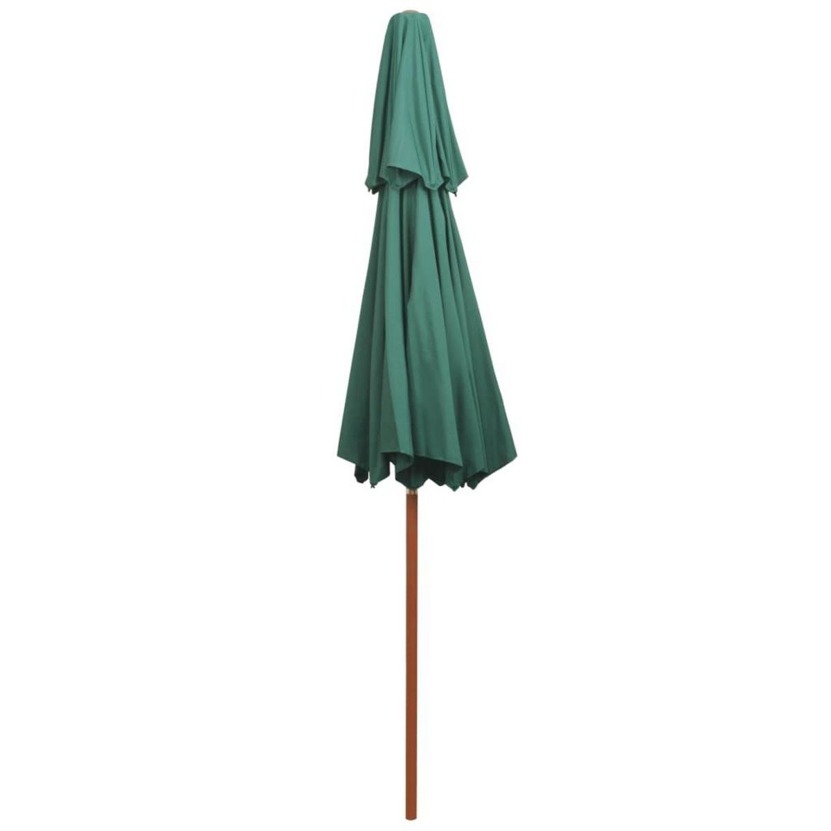 VIDAXL Parasol a deux etages avec poteau en bois 270 x 270 cm vert