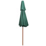 Voir la diapositive 4 : VIDAXL Parasol a deux etages avec poteau en bois 270 x 270 cm vert