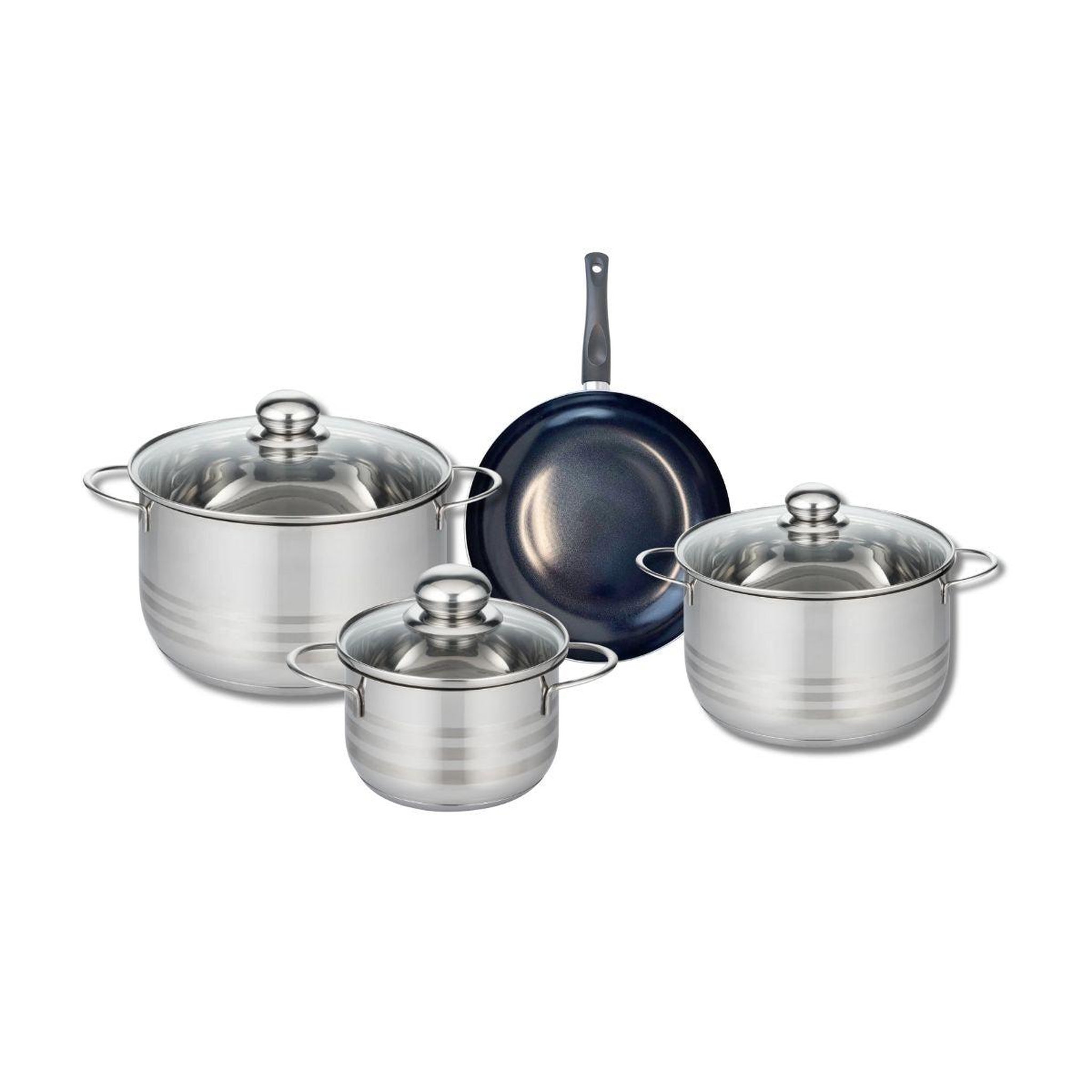 ELO Ensemble de 1 poêle de cuisson 20 cm et 3 faitouts 16, 20 et 24 cm elo prima brillant
