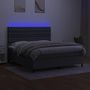 Voir la diapositive 4 : VIDAXL Sommier a lattes de lit et matelas et LED Gris fonce 180x200 cm