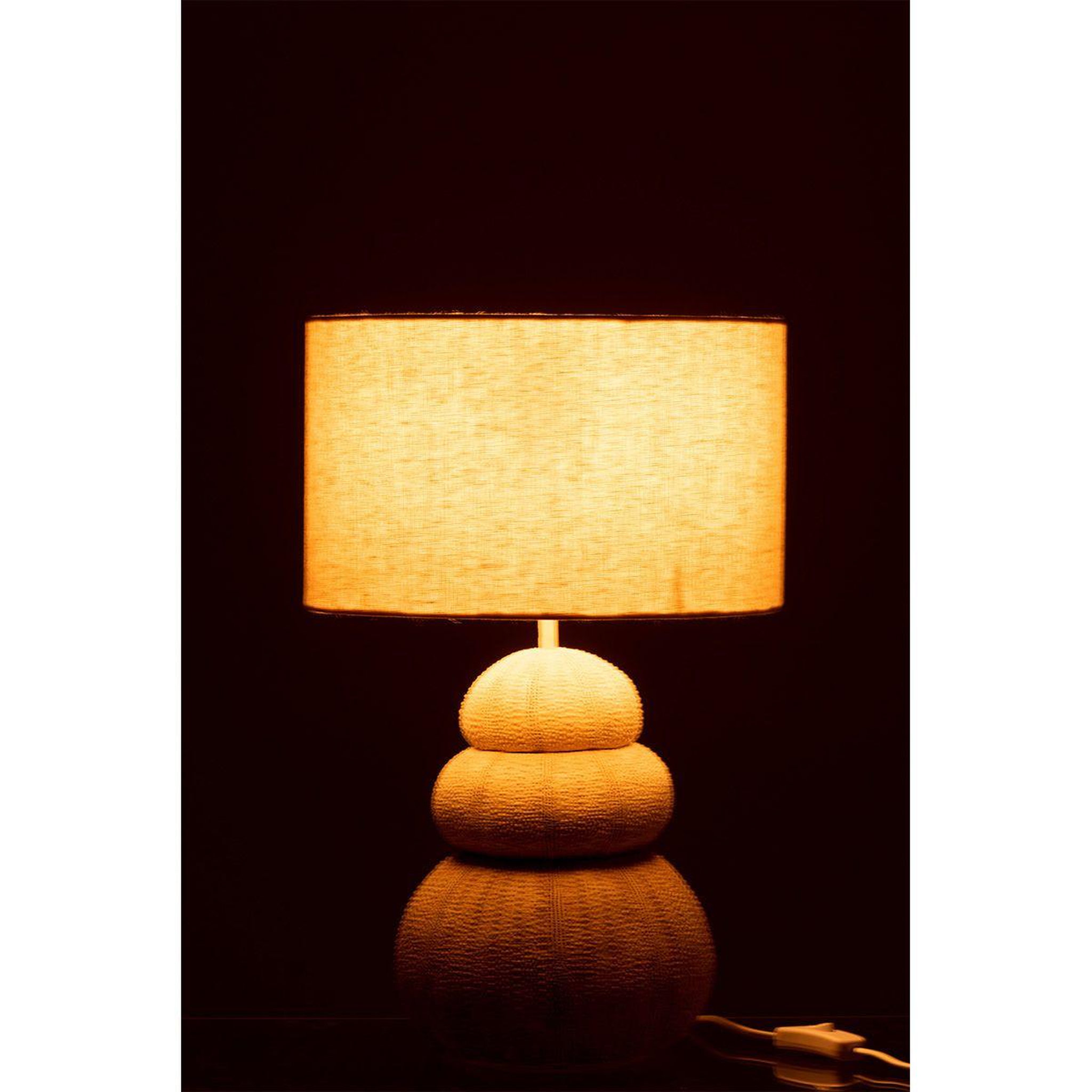 Voir la diapositive 5 : J-LINE Lampe à poser  oursin  47cm beige