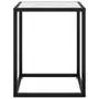 VIDAXL Table basse Noir avec verre marbre blanc 40x40x50 cm