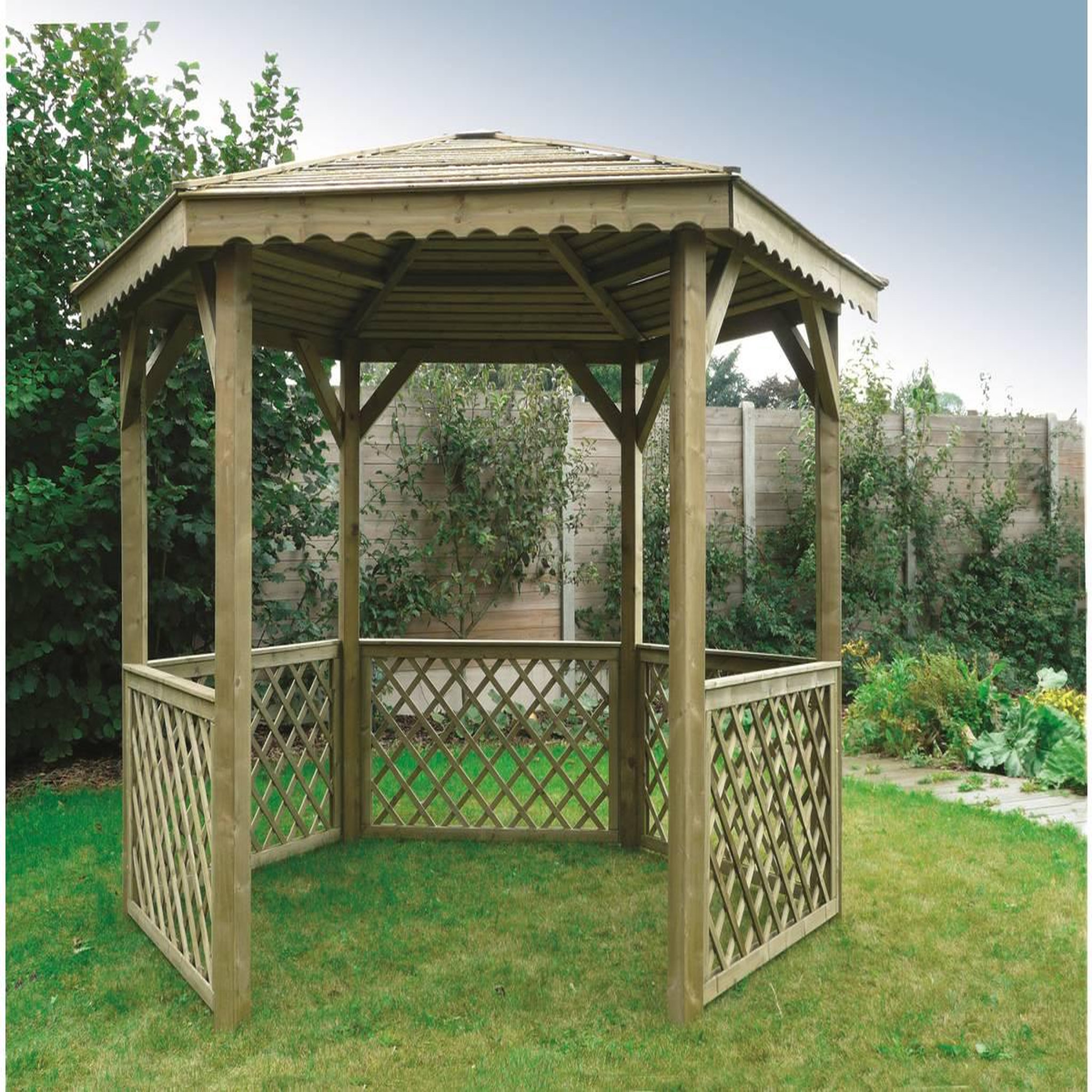 Voir la diapositive 2 : Habitat et Jardin Kiosque en bois  Pavilion  - 6.68 m² - 3.15 x 2.57 x 2.56 m - 16 mm