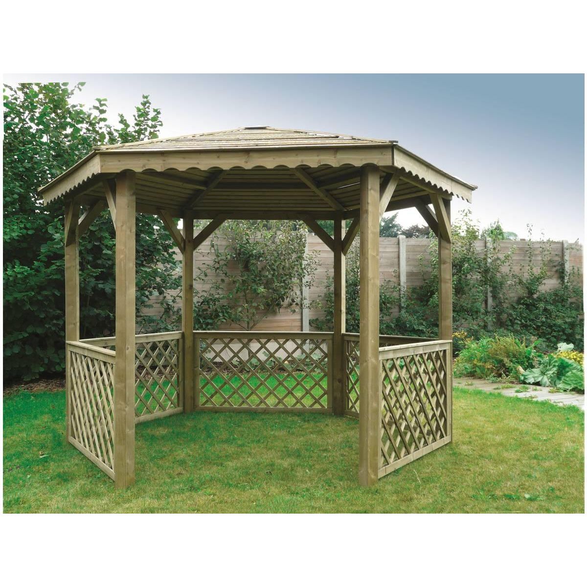 Habitat et Jardin Kiosque en bois  Pavilion  - 6.68 m² - 3.15 x 2.57 x 2.56 m - 16 mm