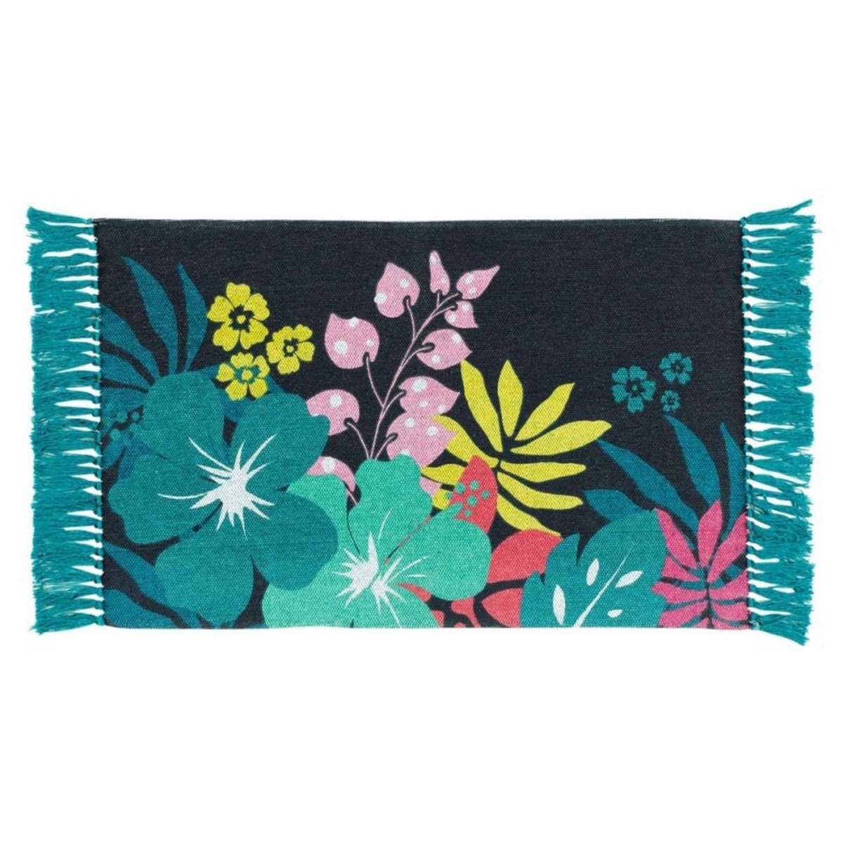 Douceur d'Intérieur Tapis rectangle à franges 50x80 Hawai coton