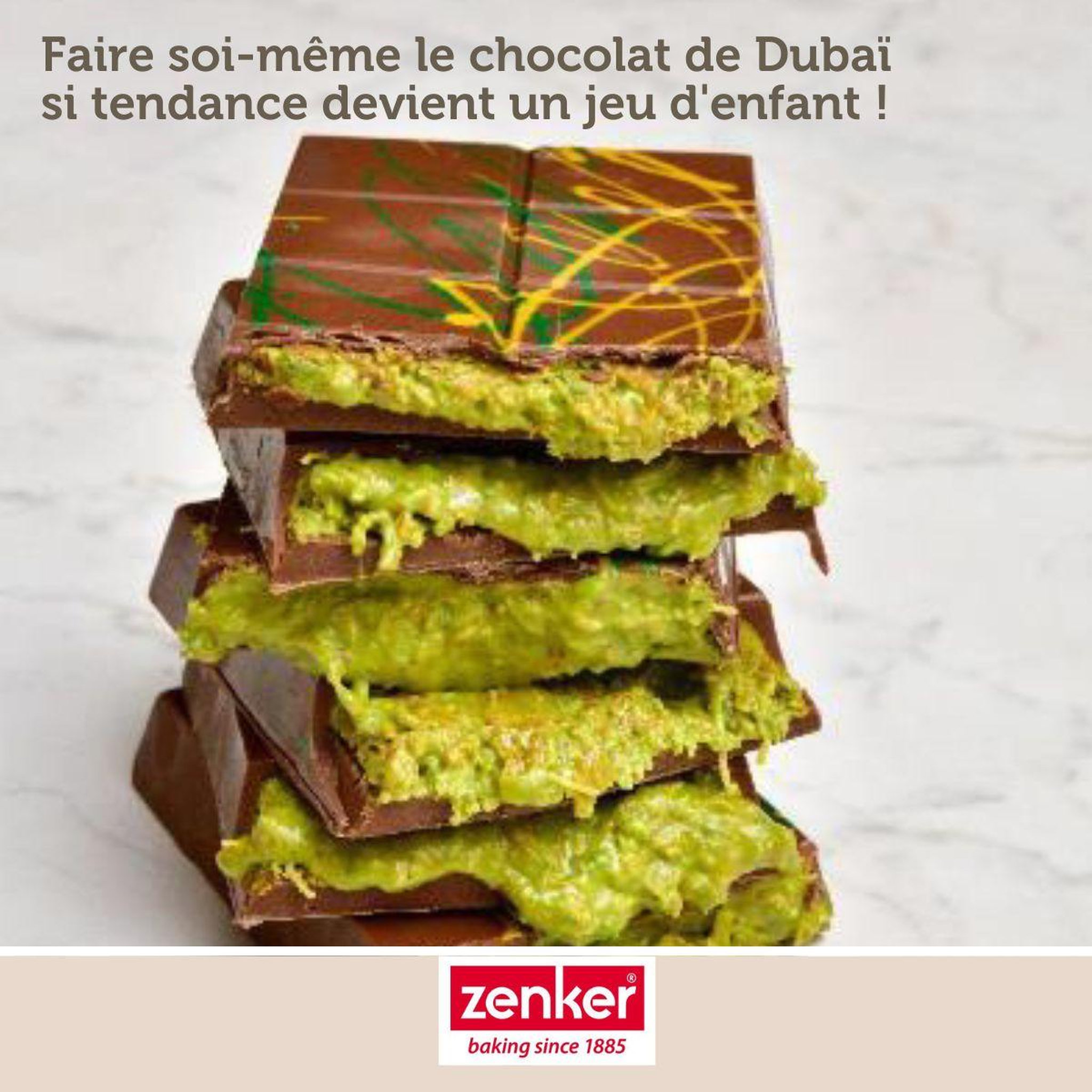 Voir la diapositive 4 : ZENKER Deux moules à tablettes chocolat de dubaï en silicone zenker special creative