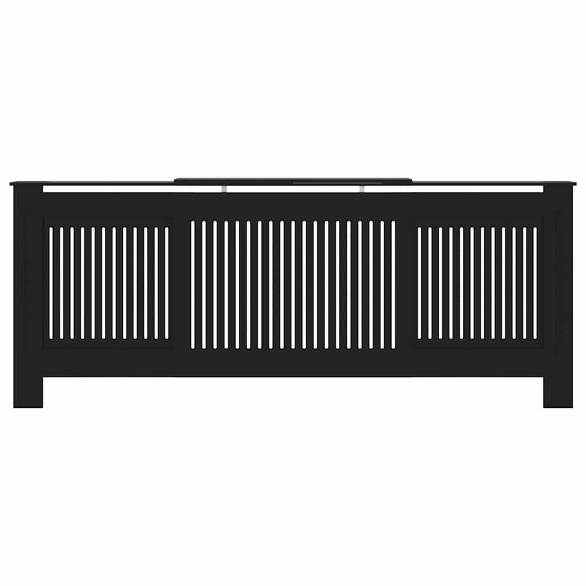 VIDAXL Cache-radiateur MDF Noir 205 cm