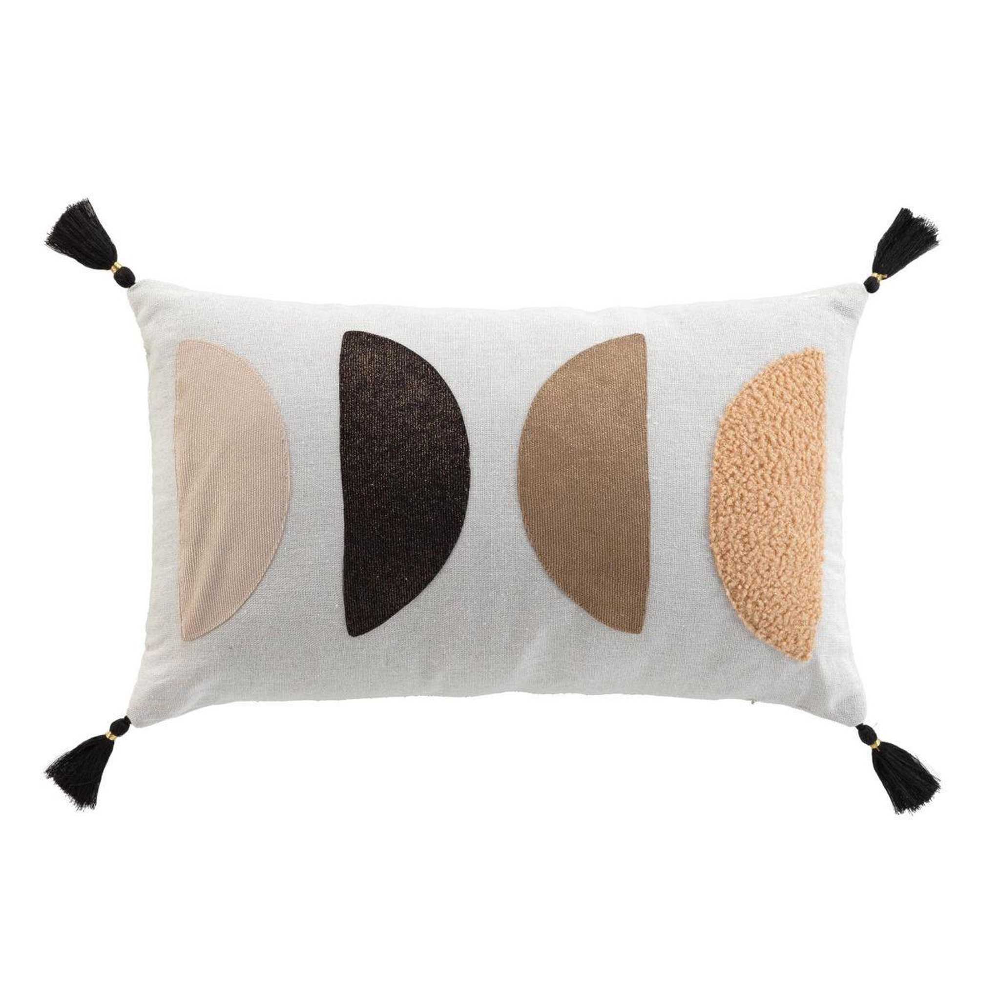 Douceur d'Intérieur Coussin déco pompons  lumis  30x50cm multicolore