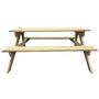 Voir la diapositive 2 : VIDAXL Table de pique-nique 150 x 135 x 71,5 cm Bois