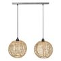 Voir la diapositive 1 : ATMOSPHERA Lampe Suspension en Jonc  Rana  50cm Naturel