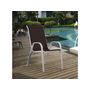 Voir la diapositive 3 : Habitat et Jardin Fauteuil jardin Textilène  Cordoba  - Phoenix - Taupe - Lot de 4