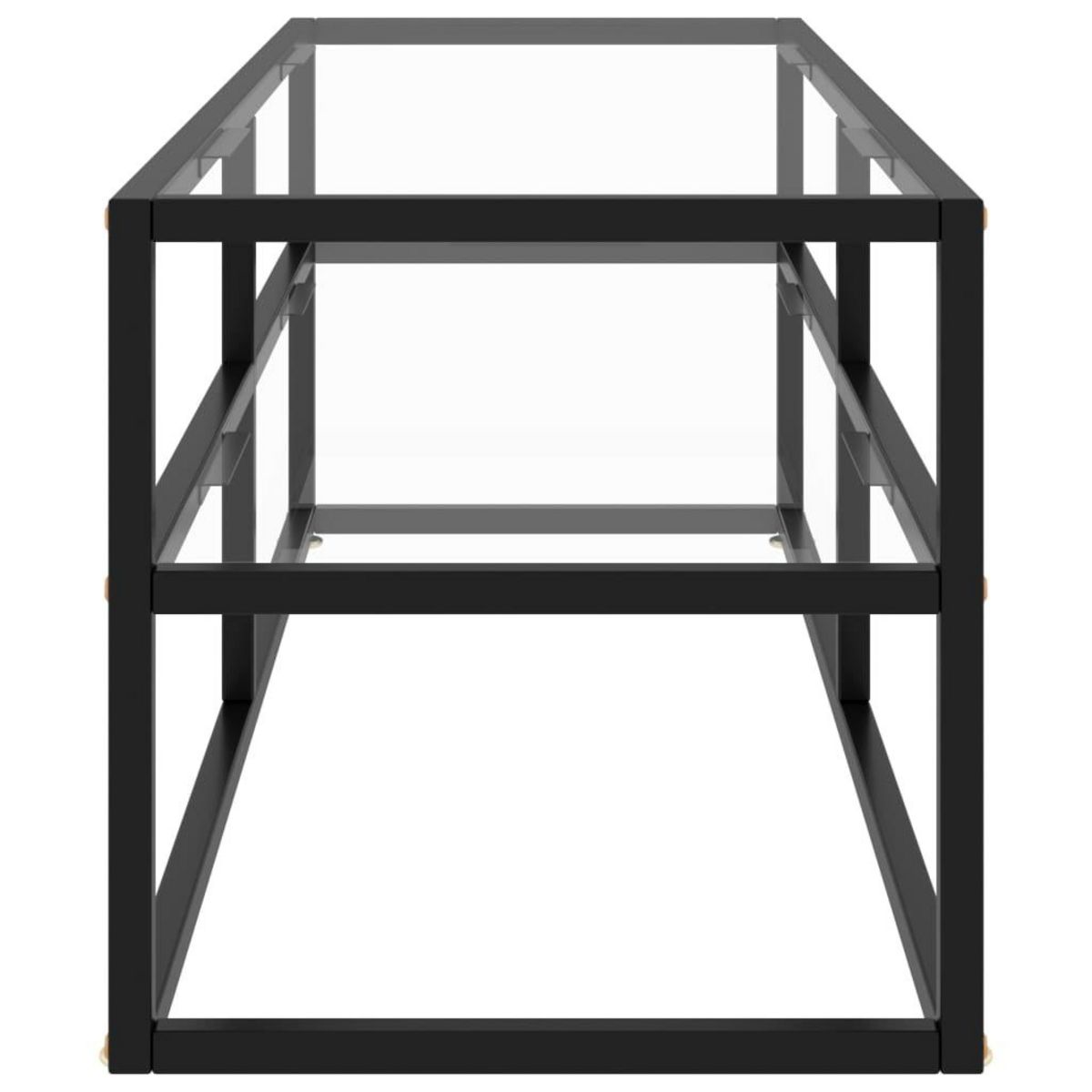 VIDAXL Meuble TV noir avec verre trempe 120x40x40 cm