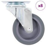 VIDAXL 8 pcs Roulettes pivotantes 75 mm