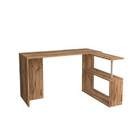 SWEEEK Bureau décor bois et métal - Loft - 90cm. 1 casier de