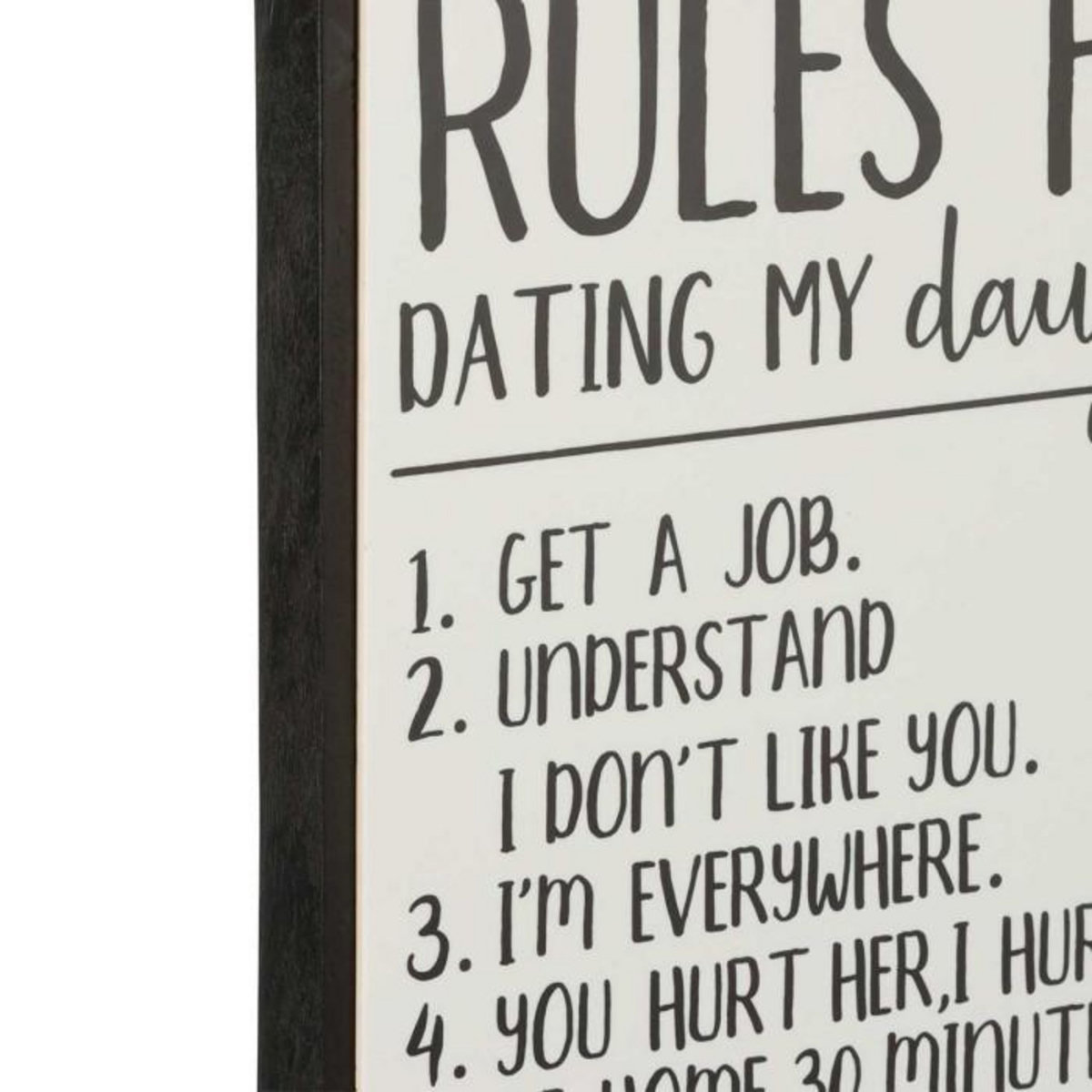 Paris Prix Décoration Murale  Rules for Daughter  62cm Blanc