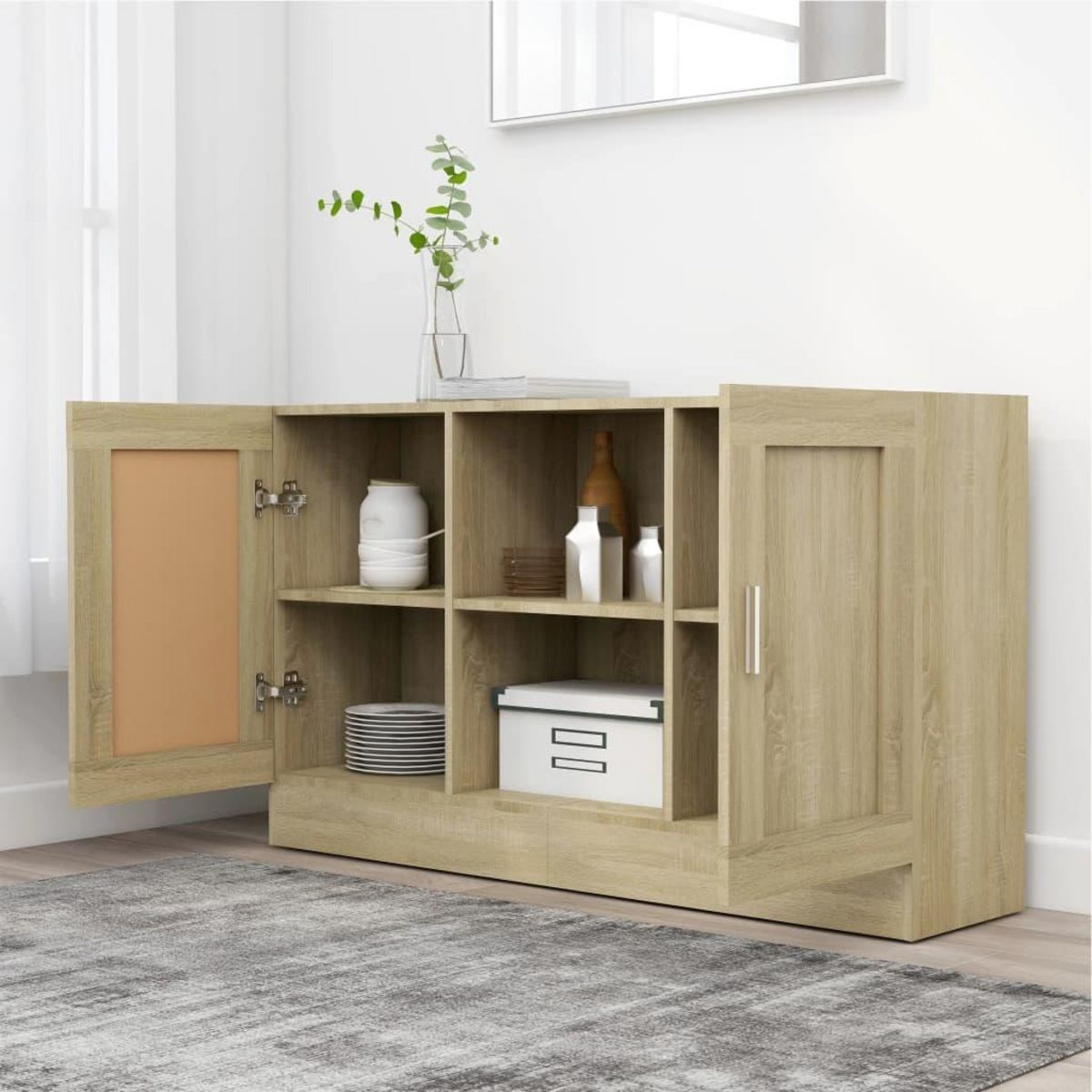 VIDAXL Buffet Chene sonoma 120x30,5x70 cm Bois d'ingenierie