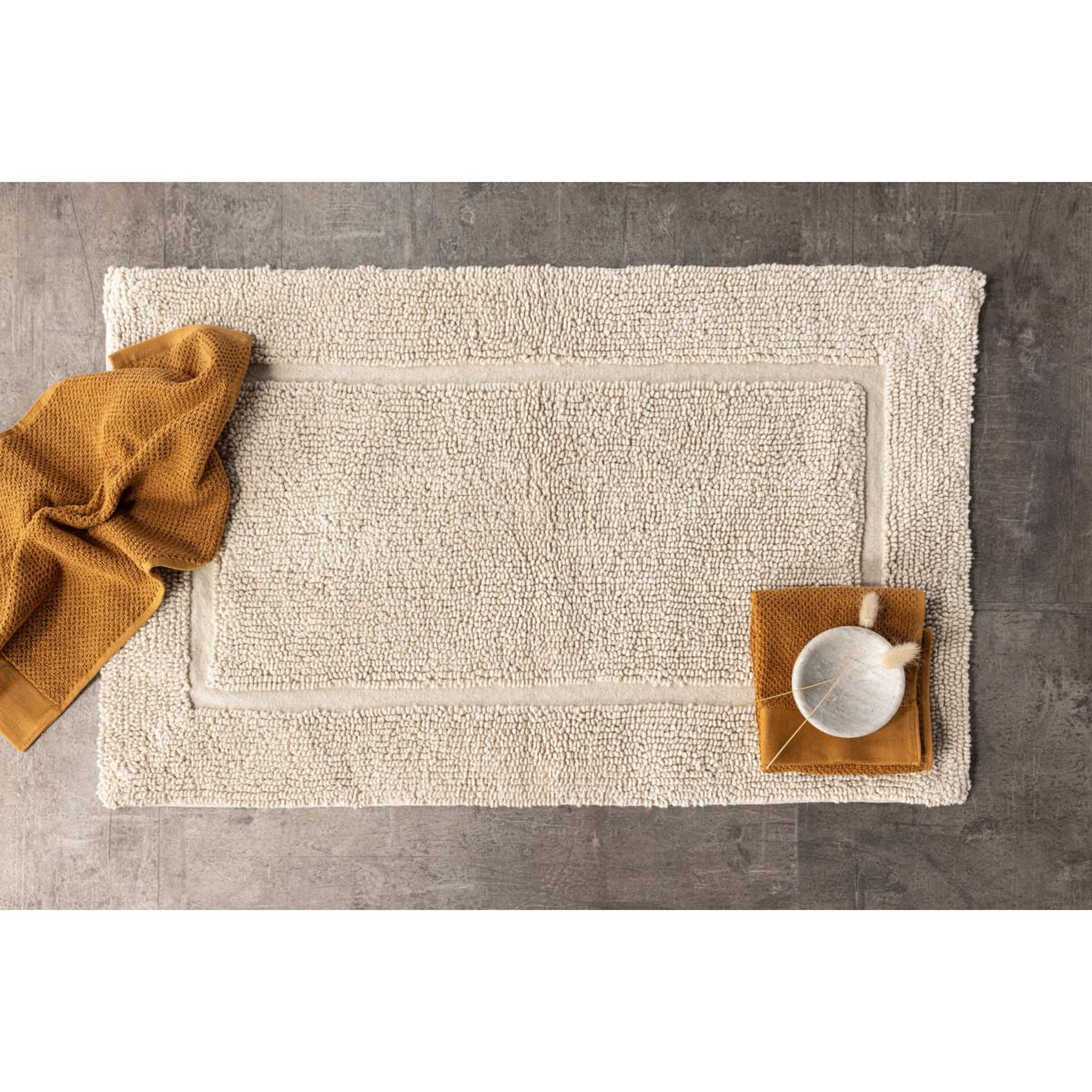 Voir la diapositive 4 : Paris Prix Tapis de salle de bain  william  60x90cm beige