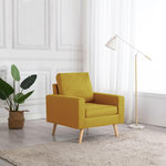 VIDAXL Fauteuil jaune tissu