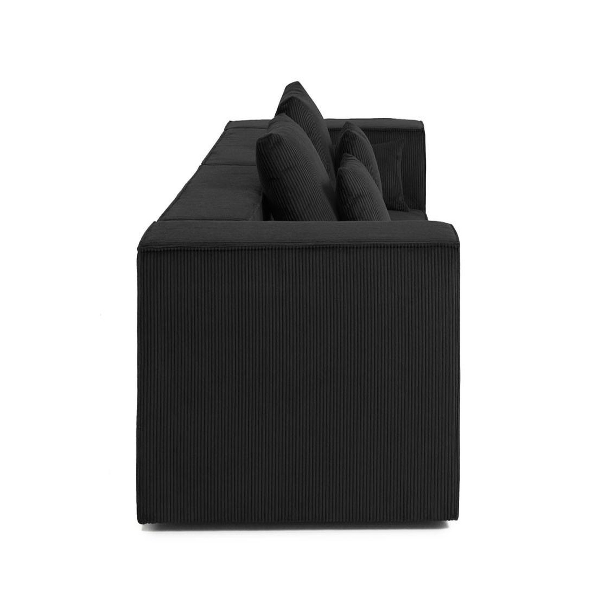 Voir la diapositive 3 : BEST MOBILIER Colombine - canapé modulable droit - 2 places - en velours côtelé
